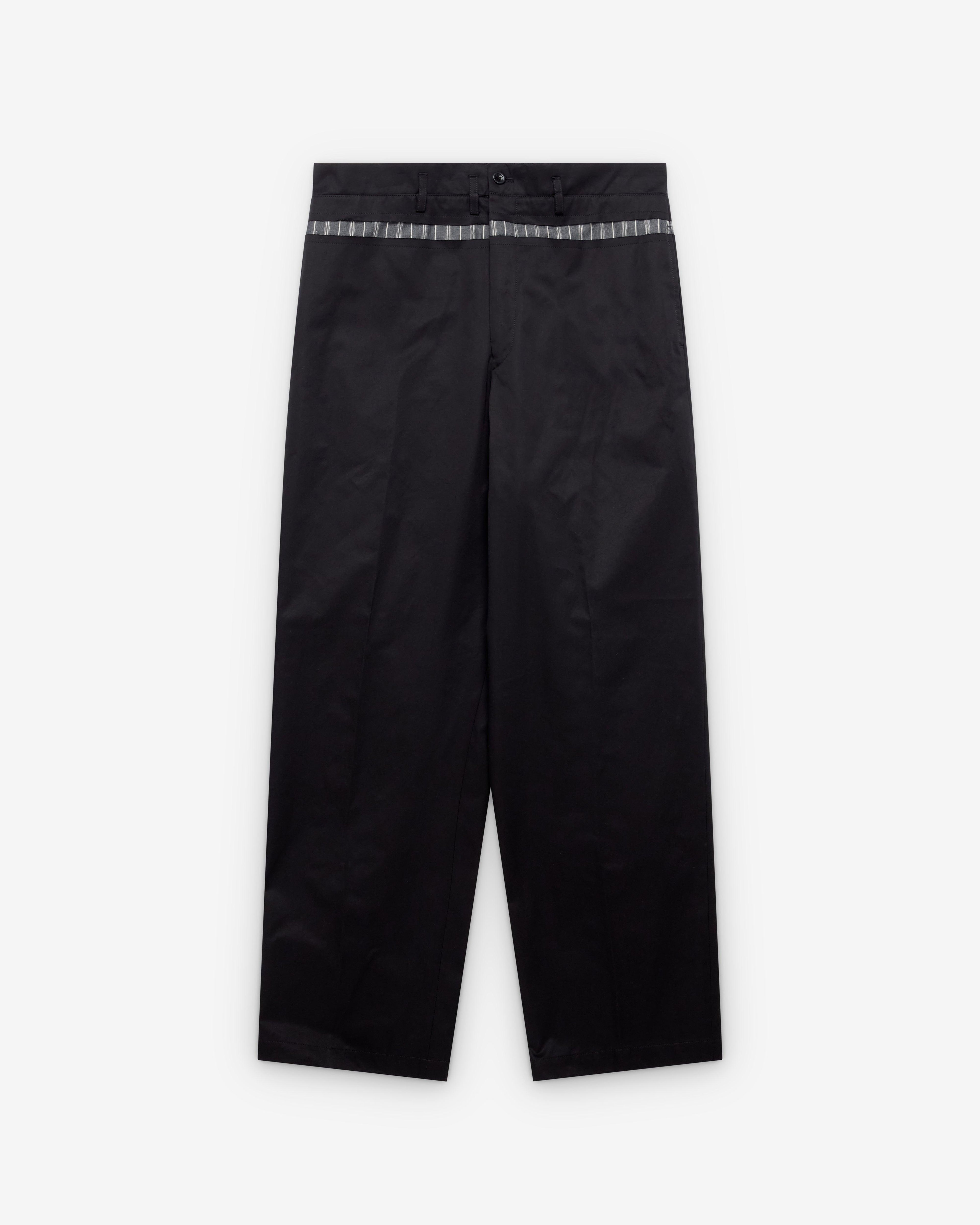 Maison Margiela - Men's Waxed Wide Leg Trousers - (Black) by MAISON MARGIELA