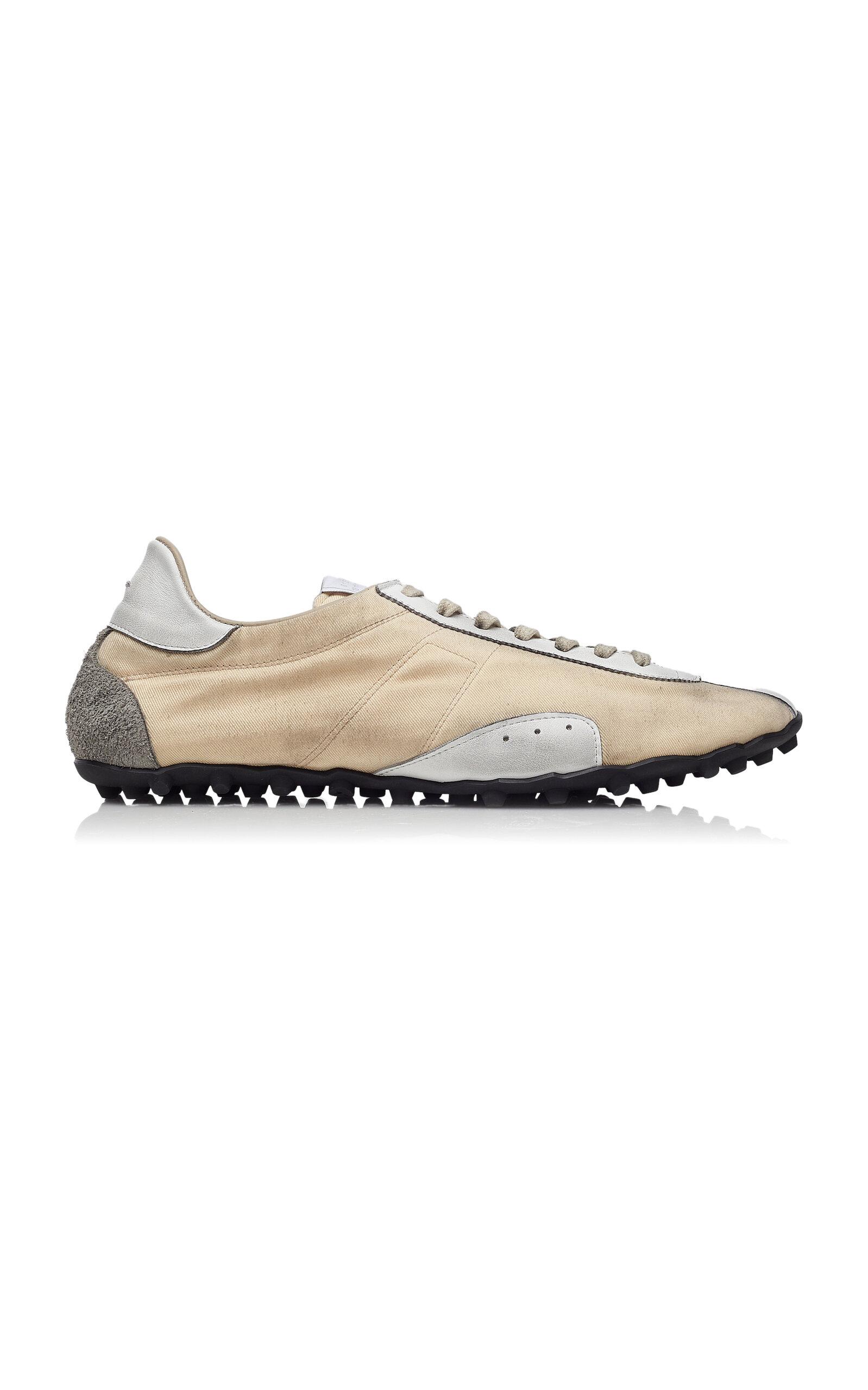 Maison Margiela Sprinters Leather-Trimmed Drill Sneakers - Moda Operandi by MAISON MARGIELA