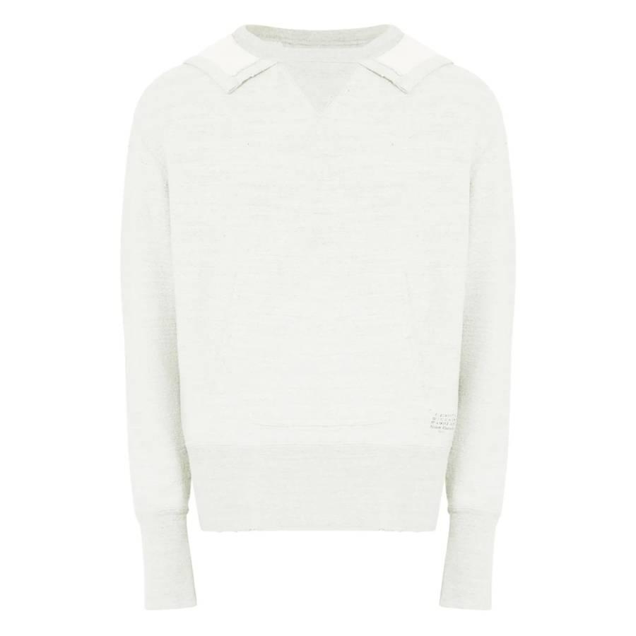 Maison Margiela Stamp Logo Cotton Hoodie by MAISON MARGIELA