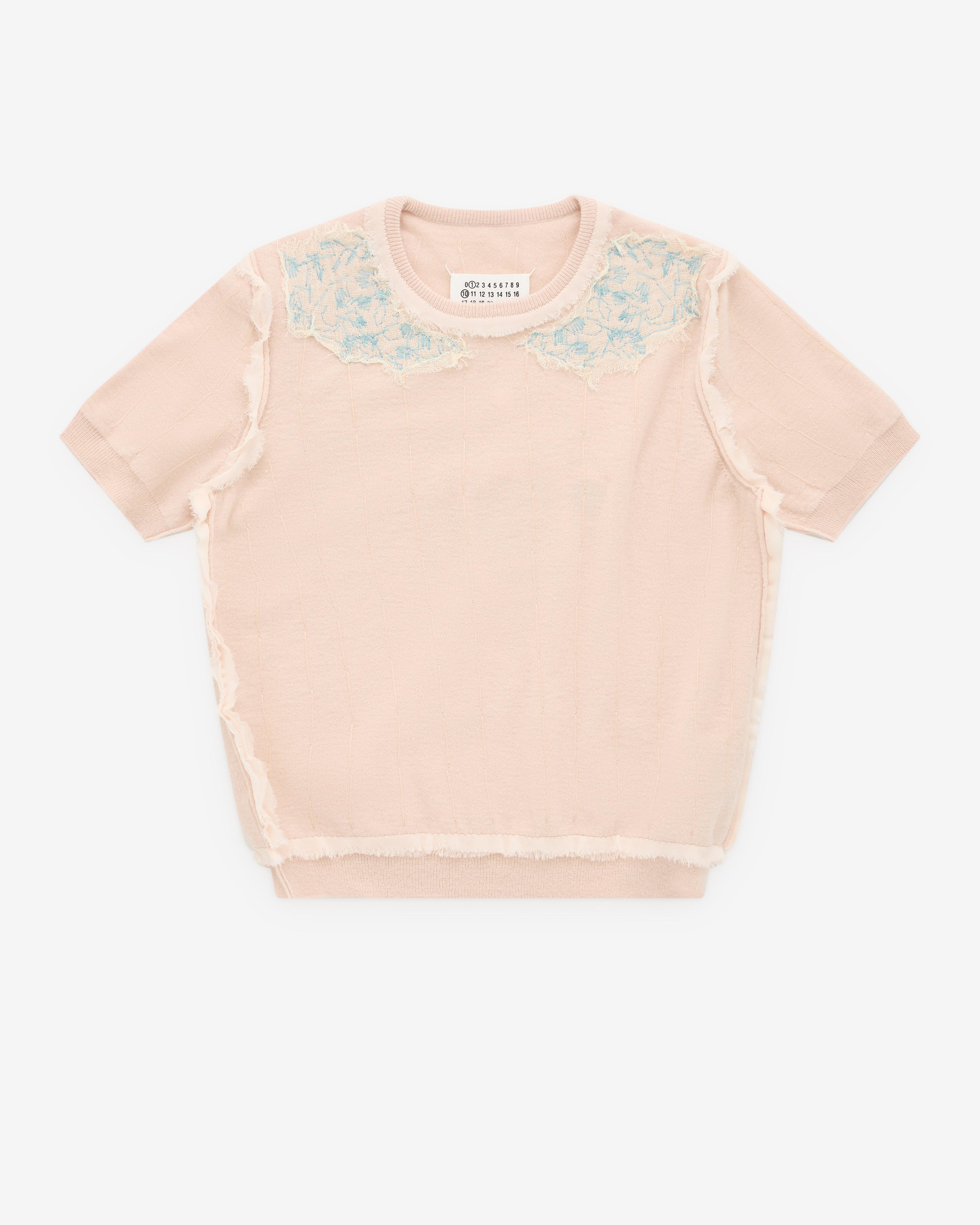 Maison Margiela - Women’s Embroidered Knit Top - (Pale Pink) by MAISON MARGIELA