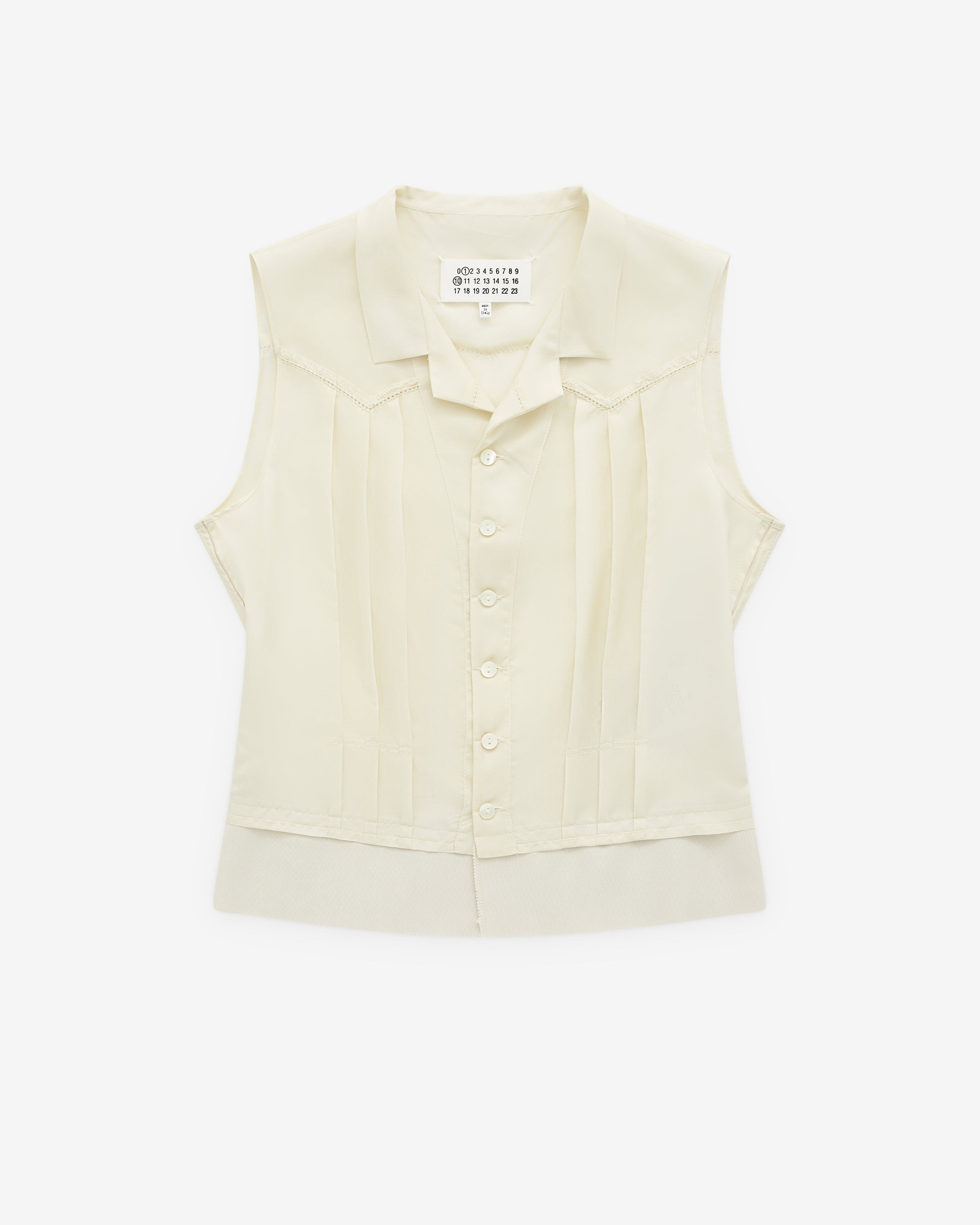Maison Margiela - Women’s Silk Top - (Ivory) by MAISON MARGIELA