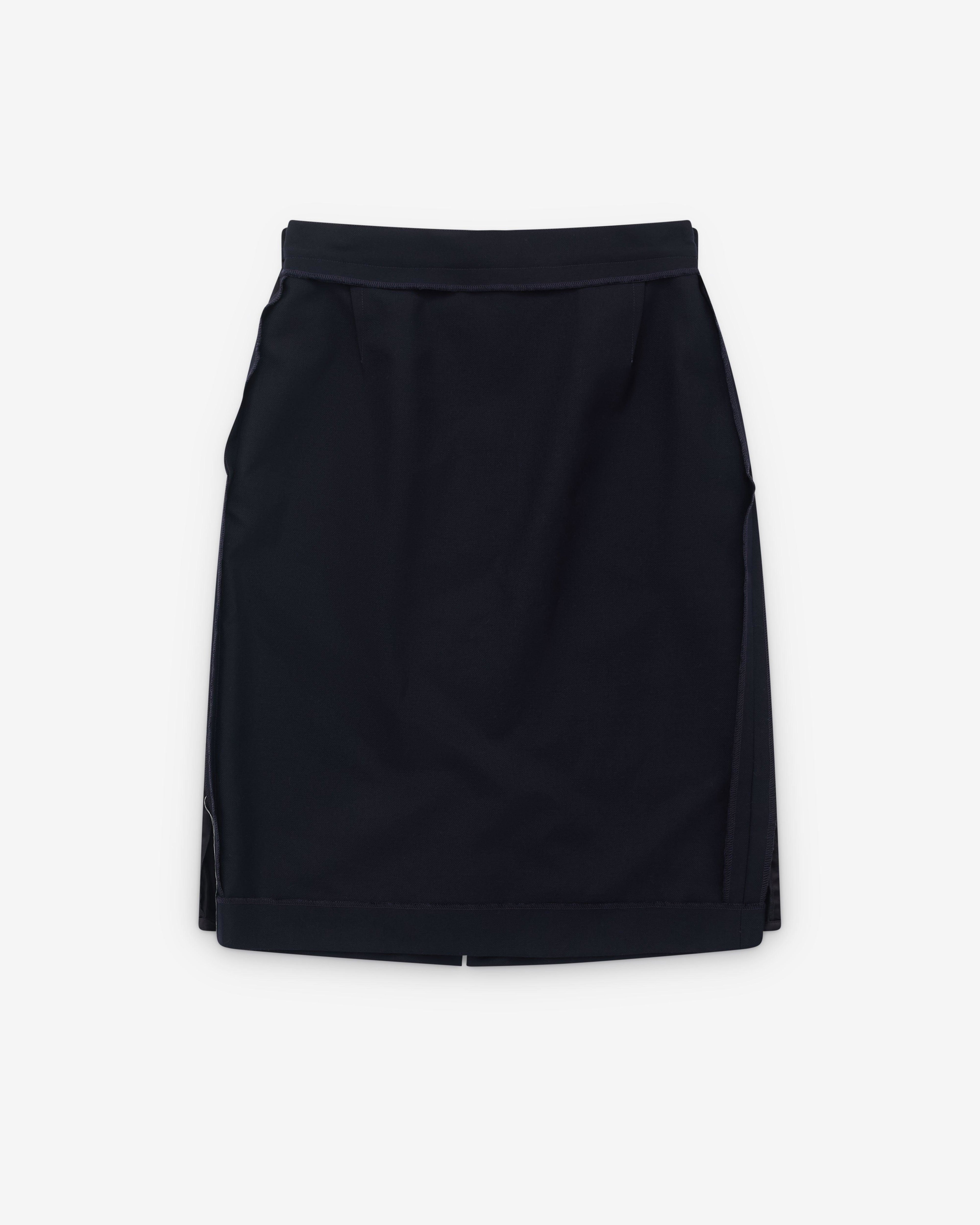 Maison Margiela - Women’s Skirt With Raw Hem - (Blue/Black) by MAISON MARGIELA