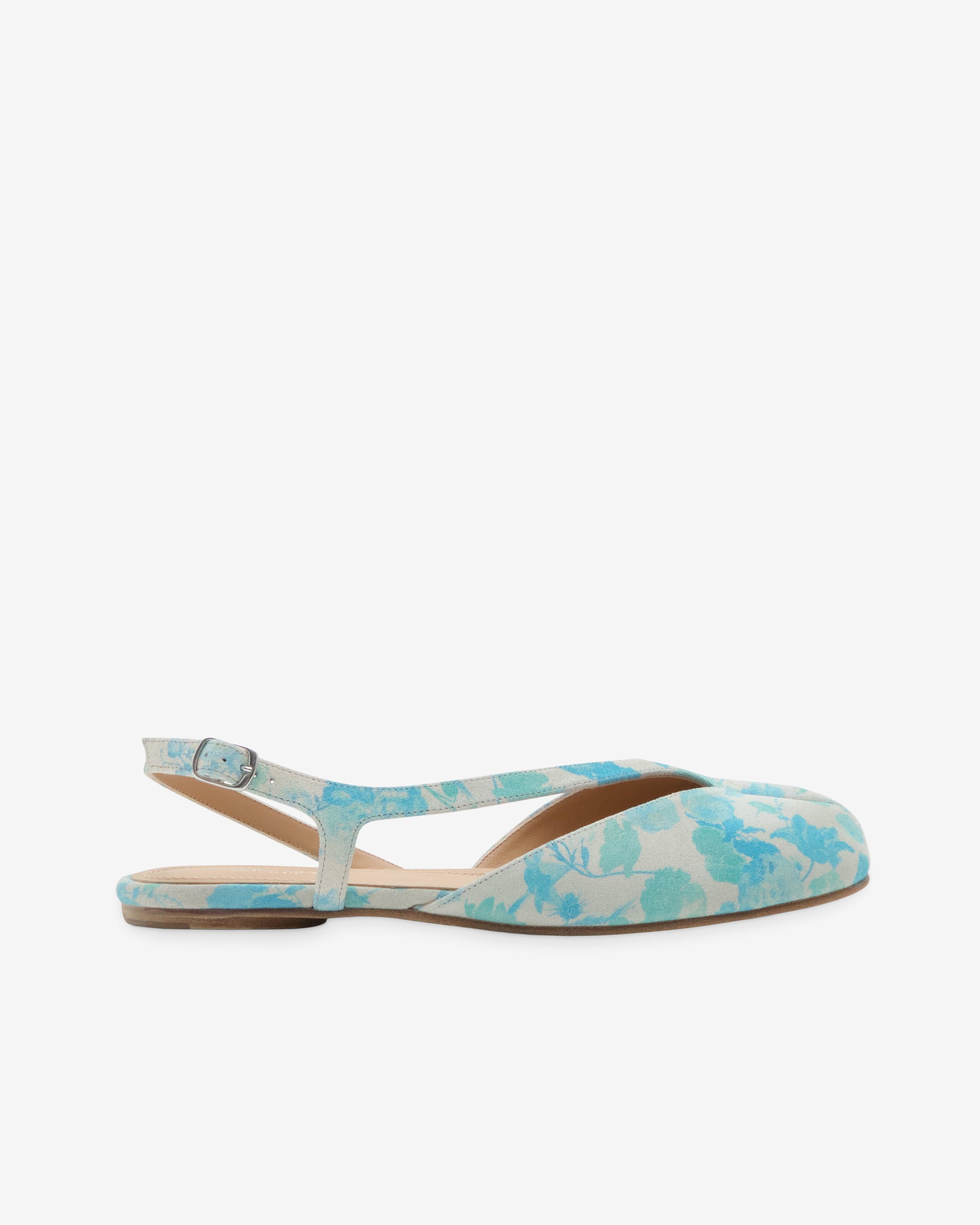 Maison Margiela - Women's Tabi Slingback Sandal - (White/Light Blue) by MAISON MARGIELA