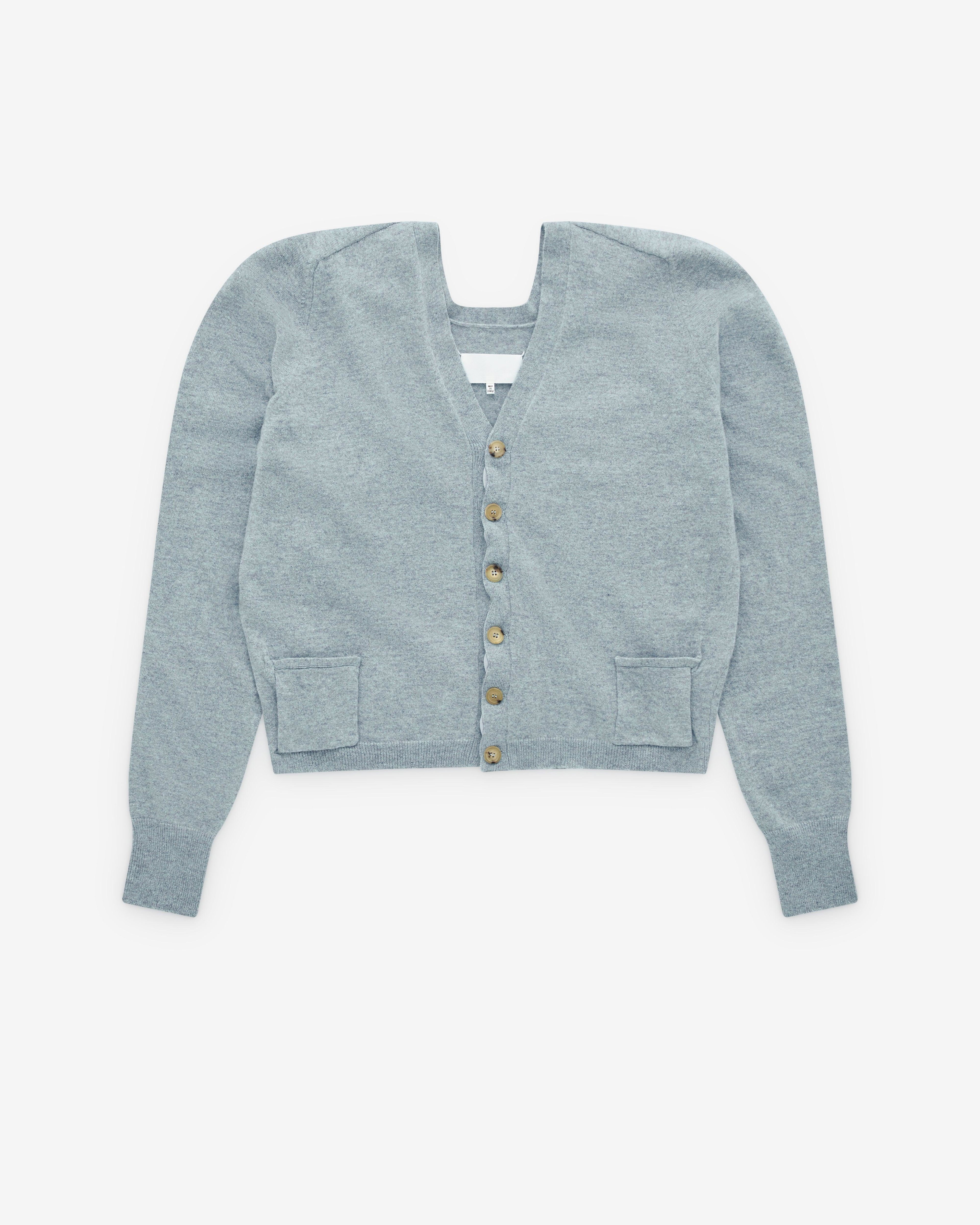 Maison Margiela - Women’s V-Neck Cardigan - (Blue) by MAISON MARGIELA