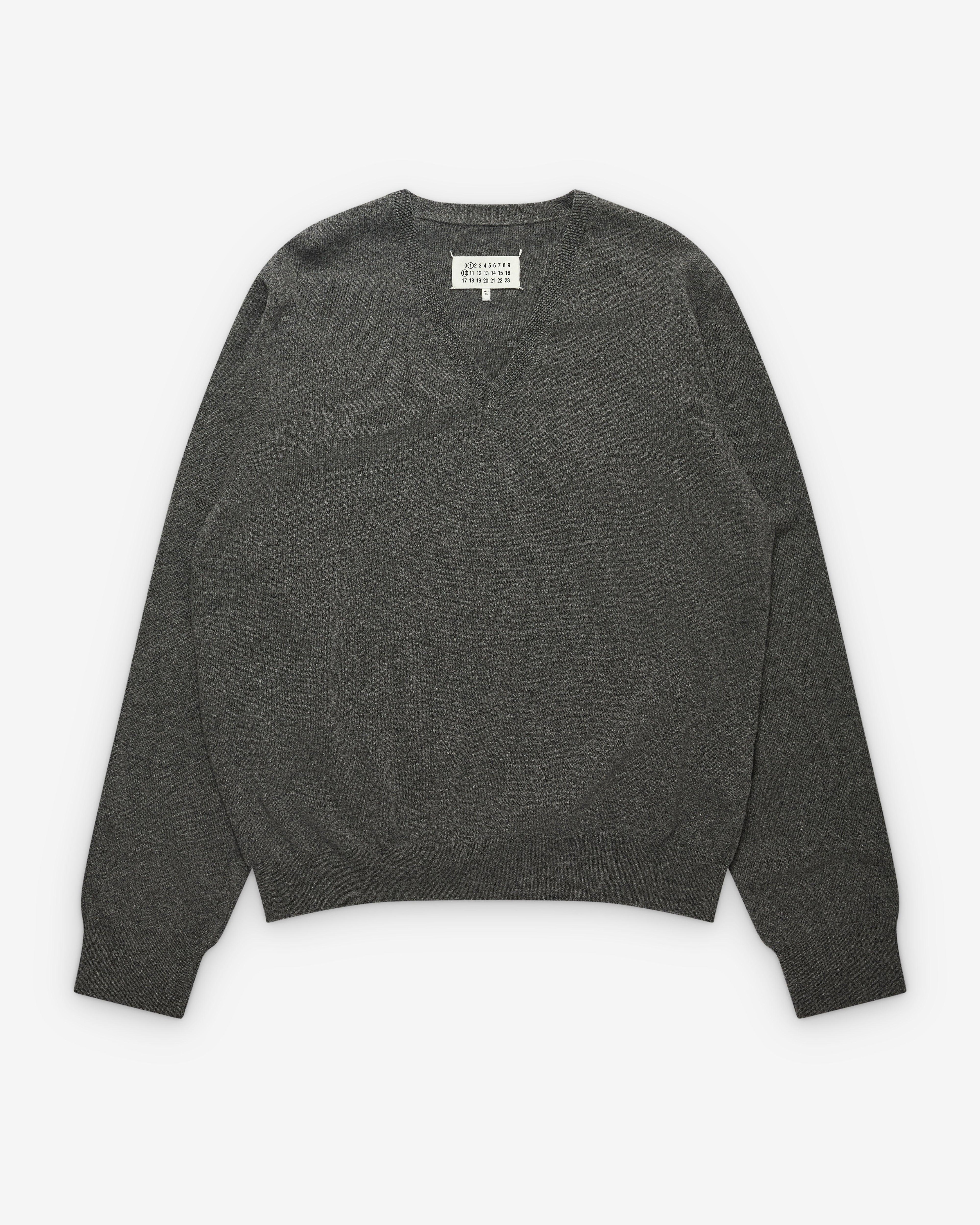 Maison Margiela - Women's Wool V-neck Sweater - (Grey) by MAISON MARGIELA