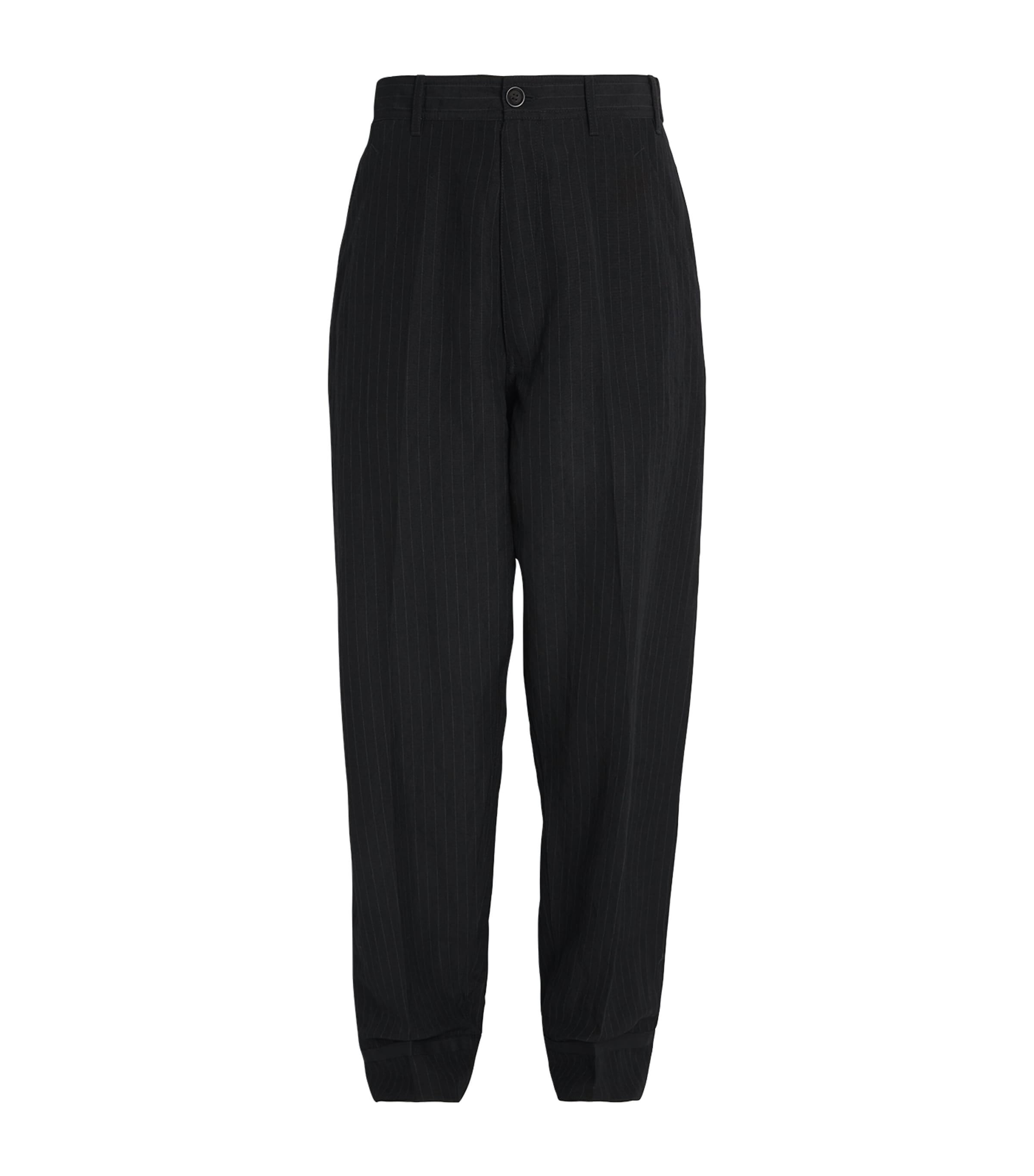 Maison Margiela Wool Four Stitch Pinstripe Trousers by MAISON MARGIELA