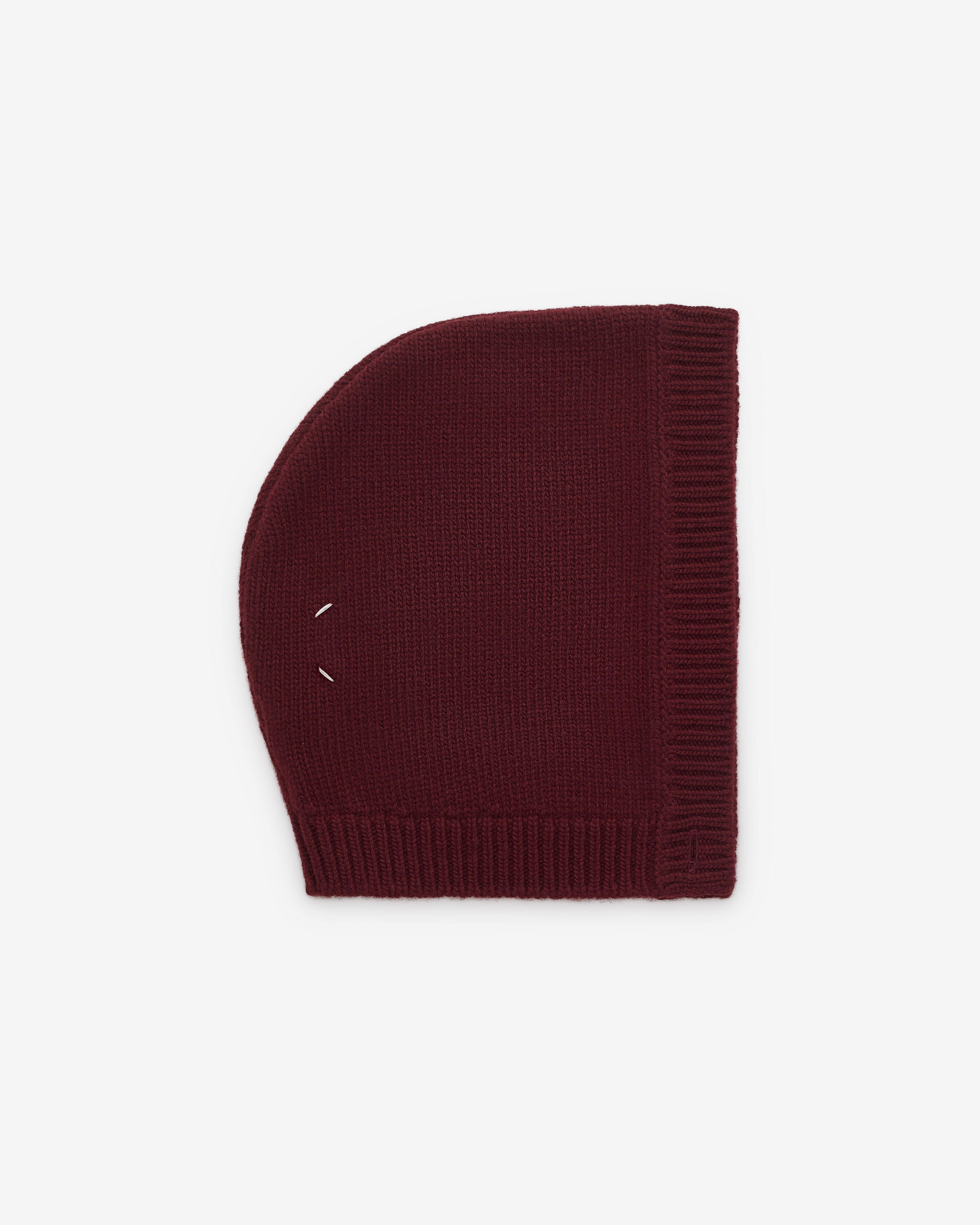 Maison Margiela - Wool Knit Hood Beanie - (Burgundy) by MAISON MARGIELA