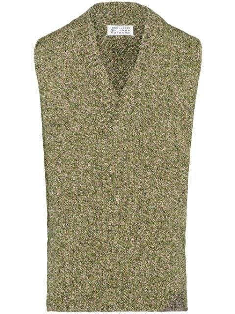 Mended wool-blend vest by MAISON MARGIELA