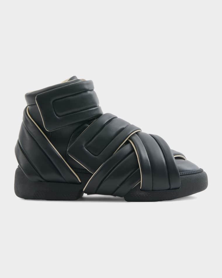 Men's Future Show Leather Grip-Strap High-Top Sneakers by MAISON MARGIELA