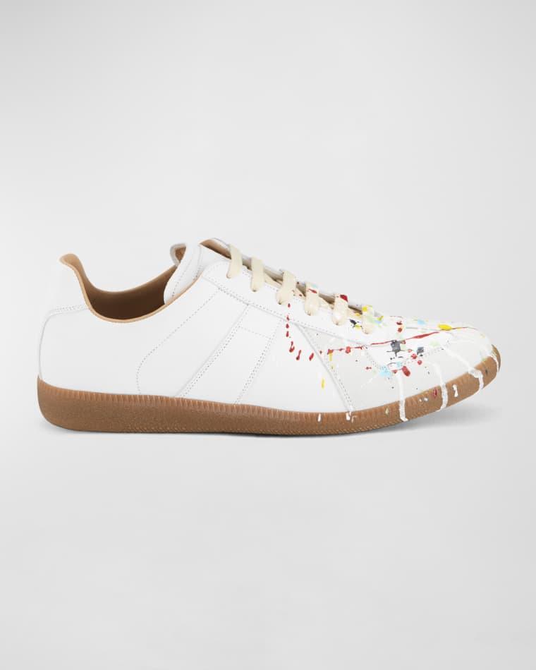 Men's Replica Paint-Splatter Sneakers by MAISON MARGIELA