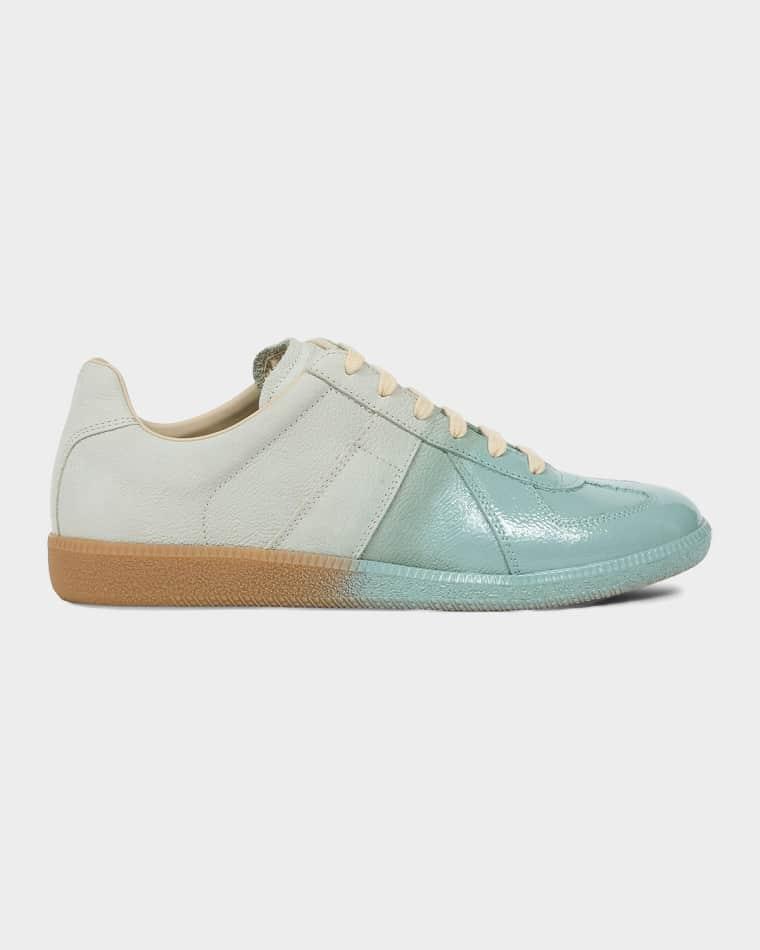 Men's Replica Sprayed Leather Low-Top Sneakers by MAISON MARGIELA