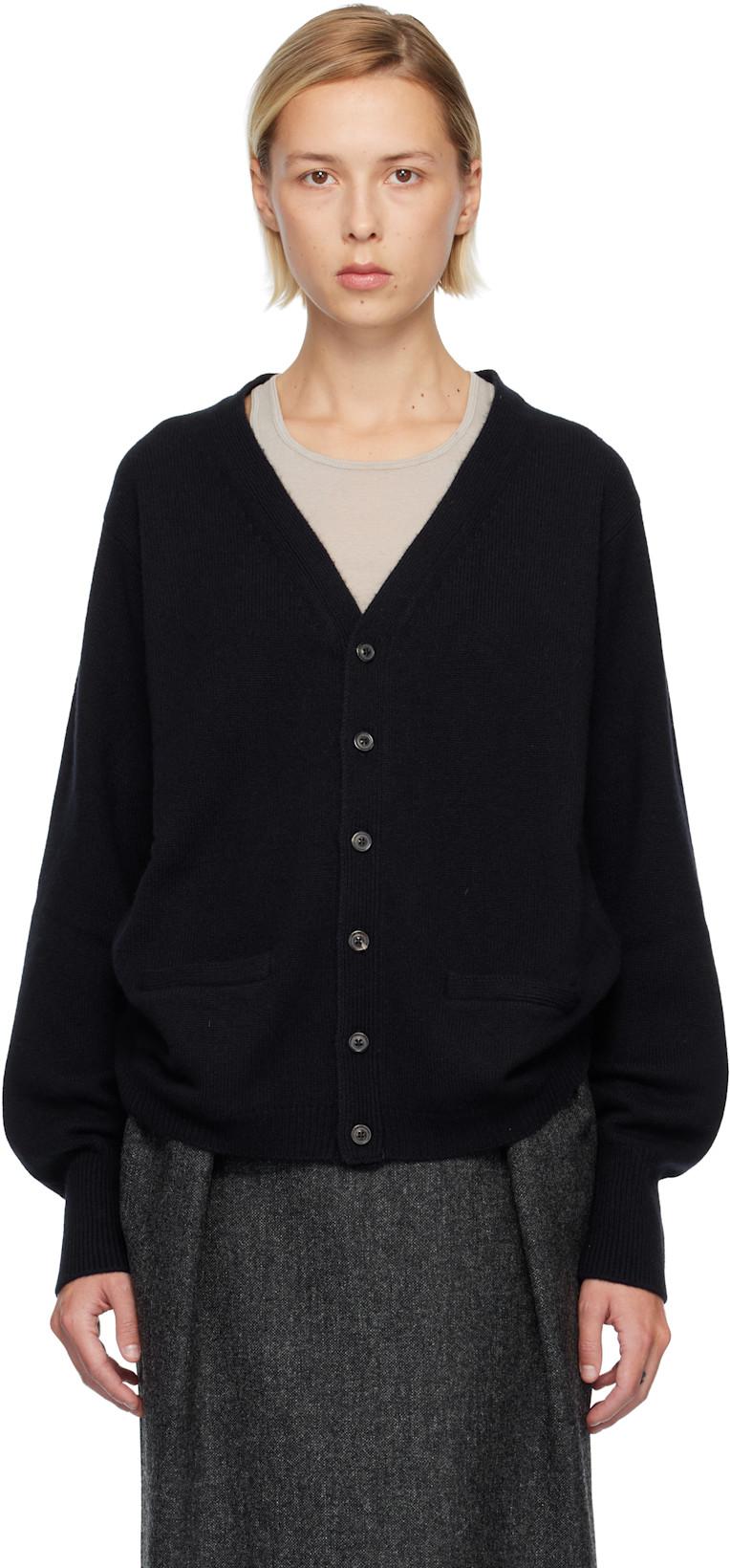 Navy Cashmere Cardigan by MAISON MARGIELA