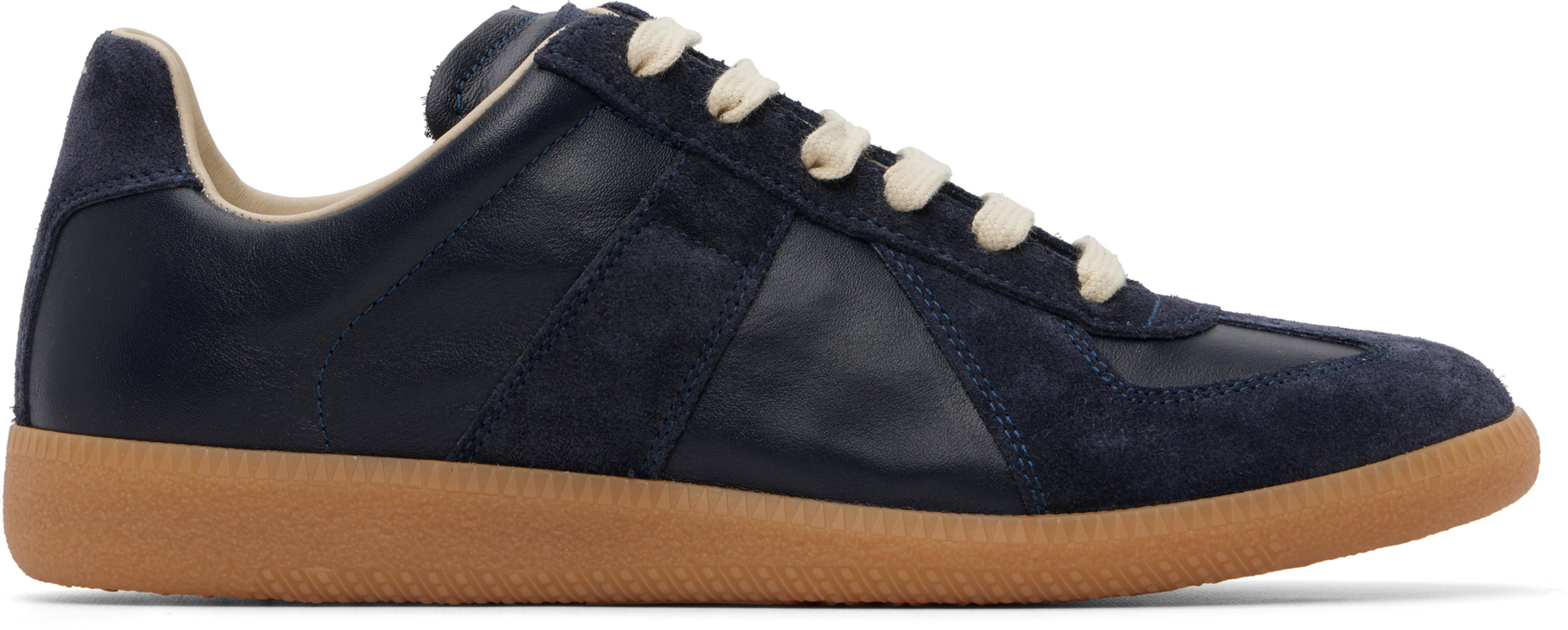 Navy Replica Sneakers by MAISON MARGIELA