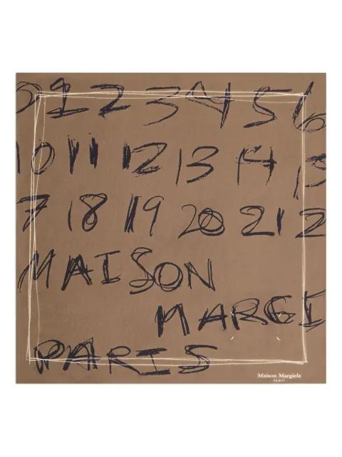 Number Print Foulard by MAISON MARGIELA