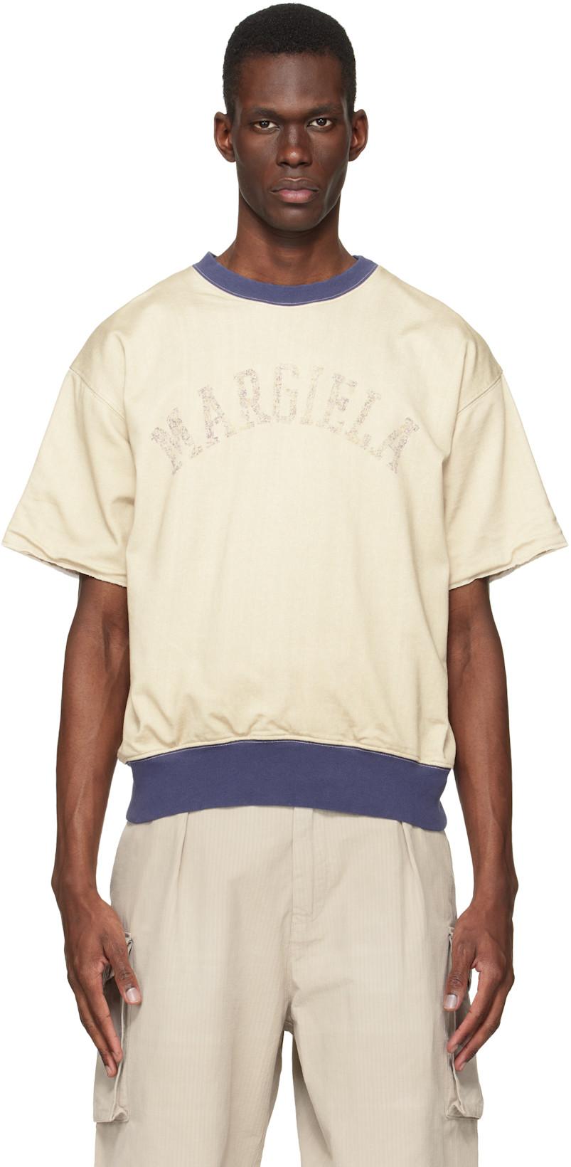 Off-White Cotton Varsity T-shirt by MAISON MARGIELA