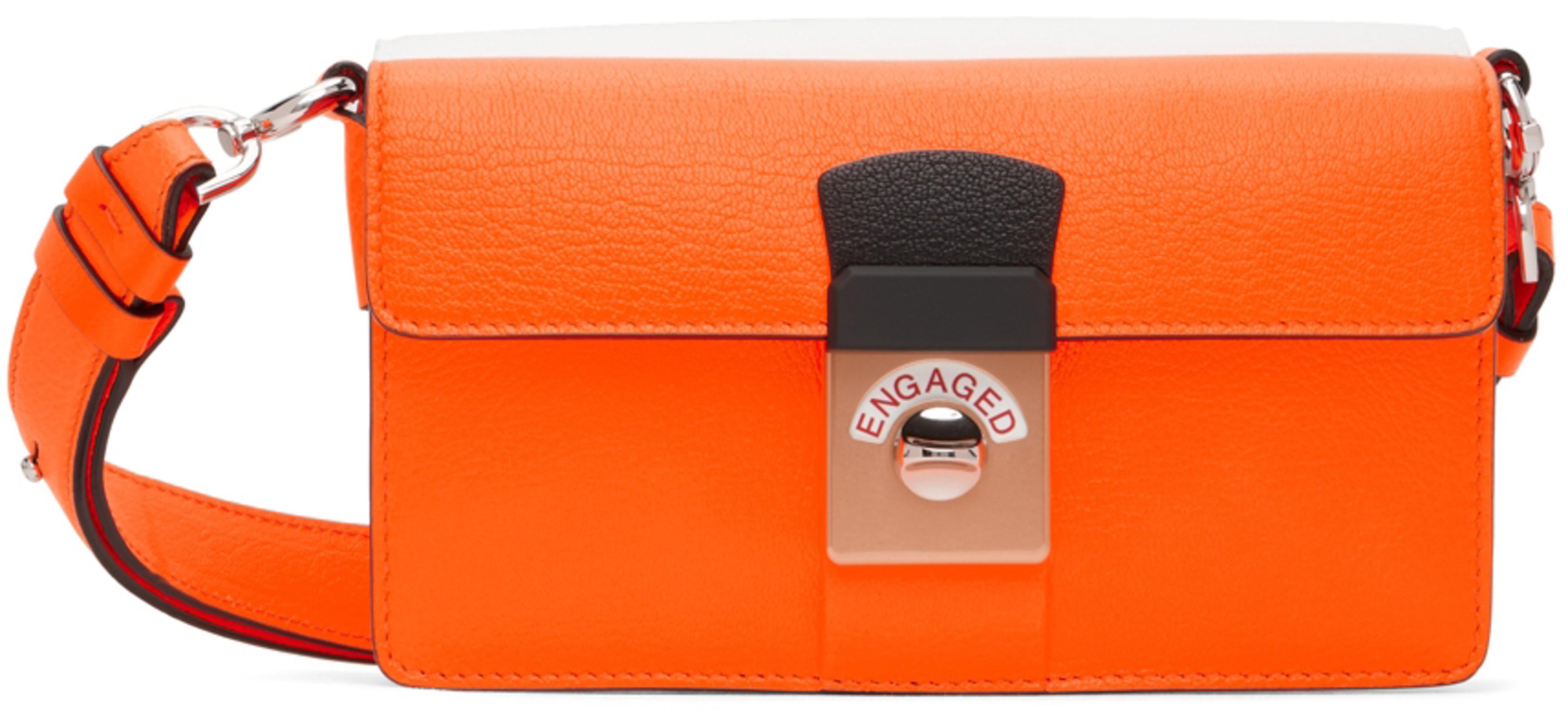 Orange Mini New Lock Pouch by MAISON MARGIELA | jellibeans