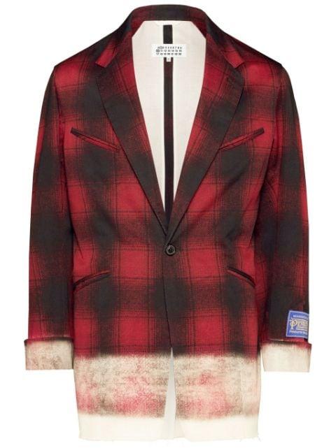 Pendleton checked blazer by MAISON MARGIELA