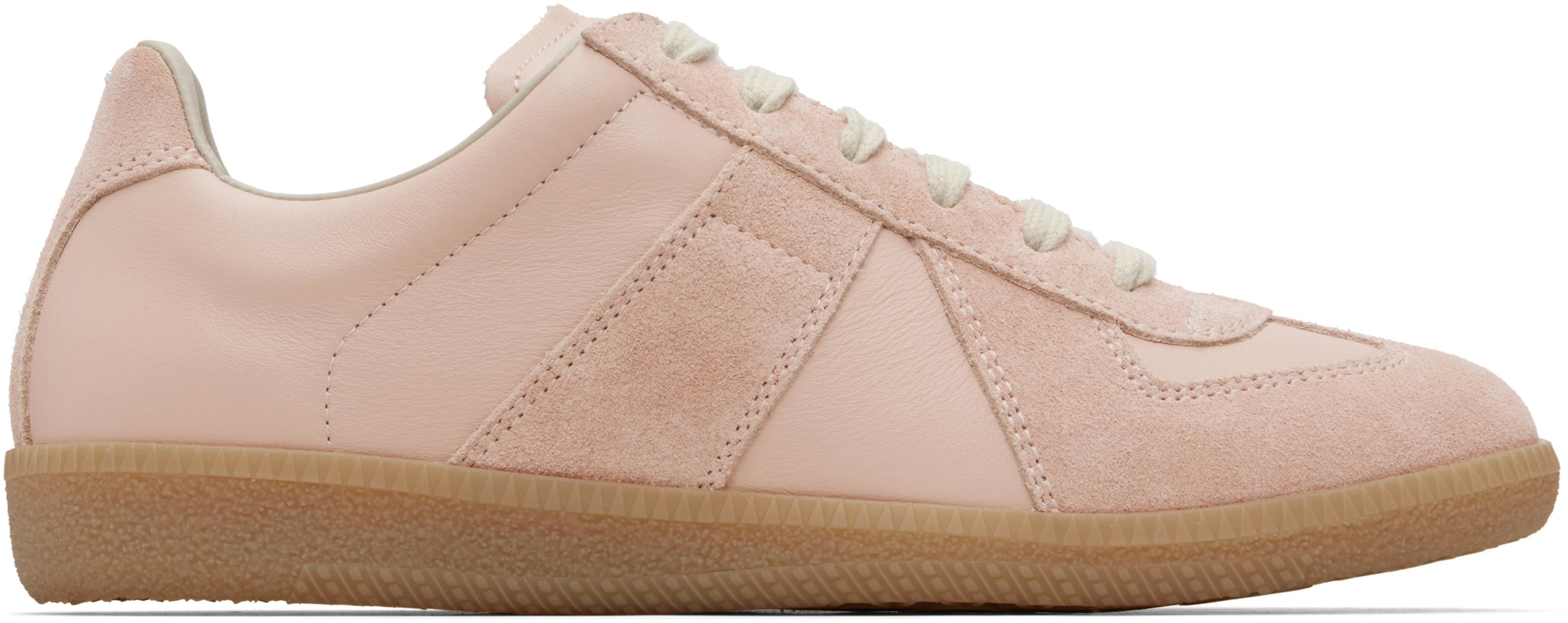 Pink Replica Sneakers by MAISON MARGIELA