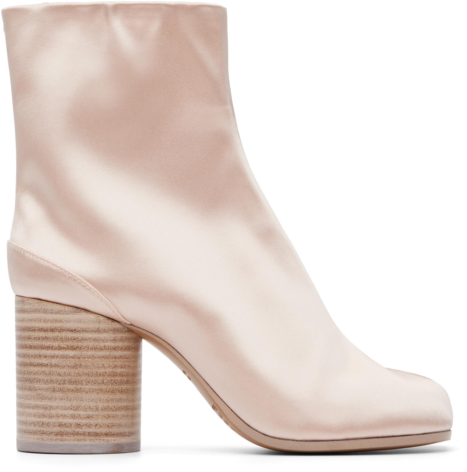 Pink Tabi Ankle Boots by MAISON MARGIELA