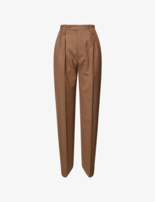 Pleated Tailored Wool Trousers by MAISON MARGIELA