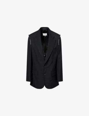 Raw-Edge Single-Breasted Wool Blazer by MAISON MARGIELA