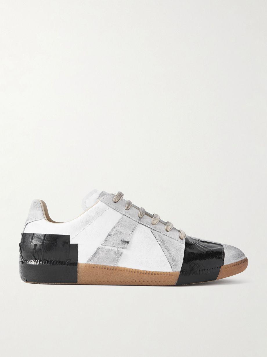 Replica Leather and Suede Sneakers by MAISON MARGIELA