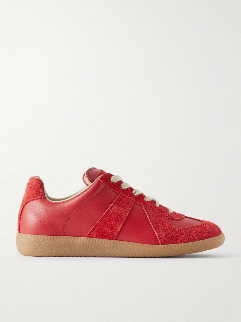 Replica leather and suede sneakers by MAISON MARGIELA