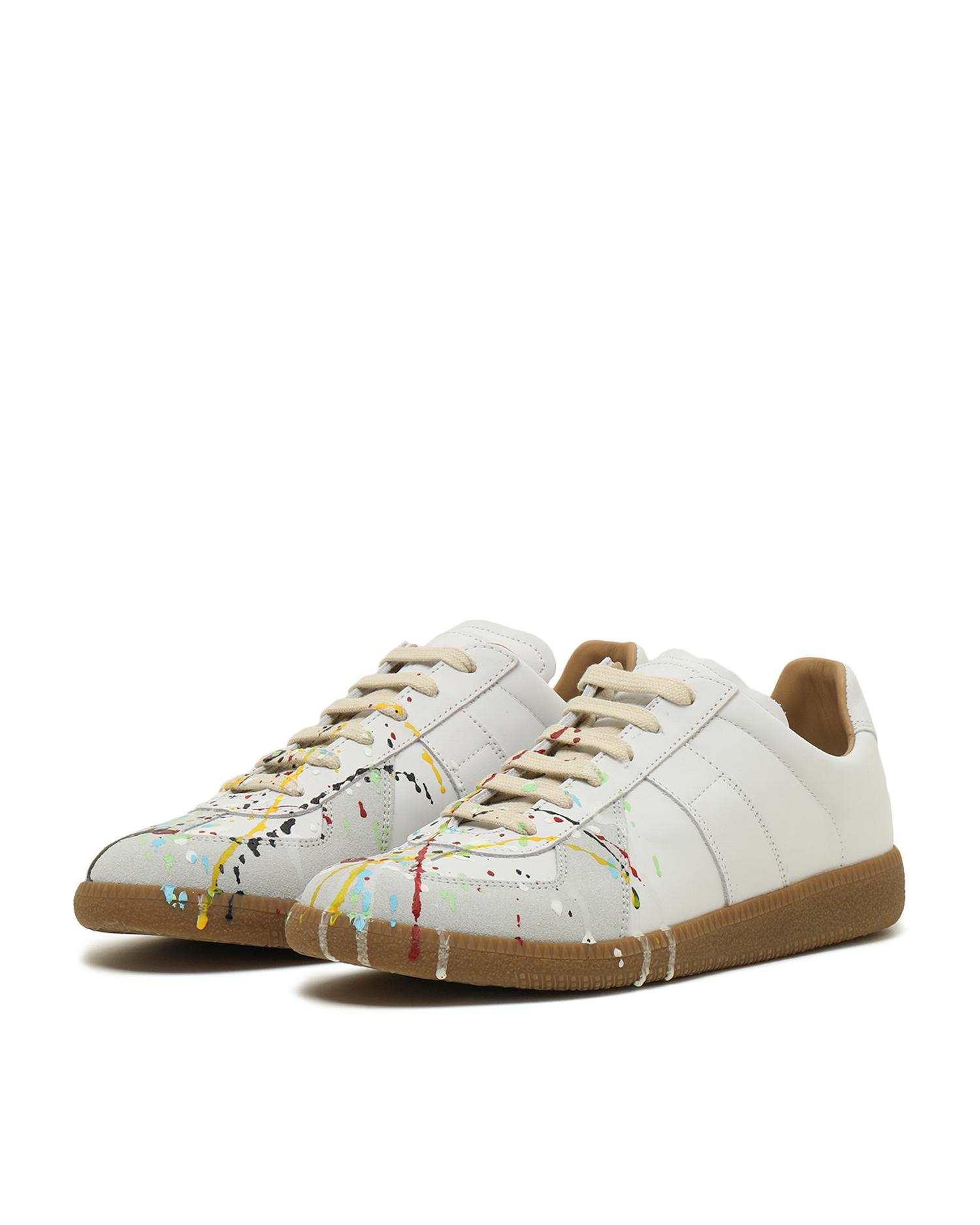 Replica splatter print sneakers by MAISON MARGIELA