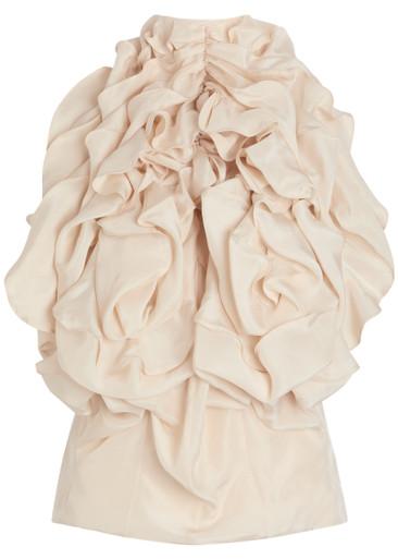 Ruffled silk top by MAISON MARGIELA
