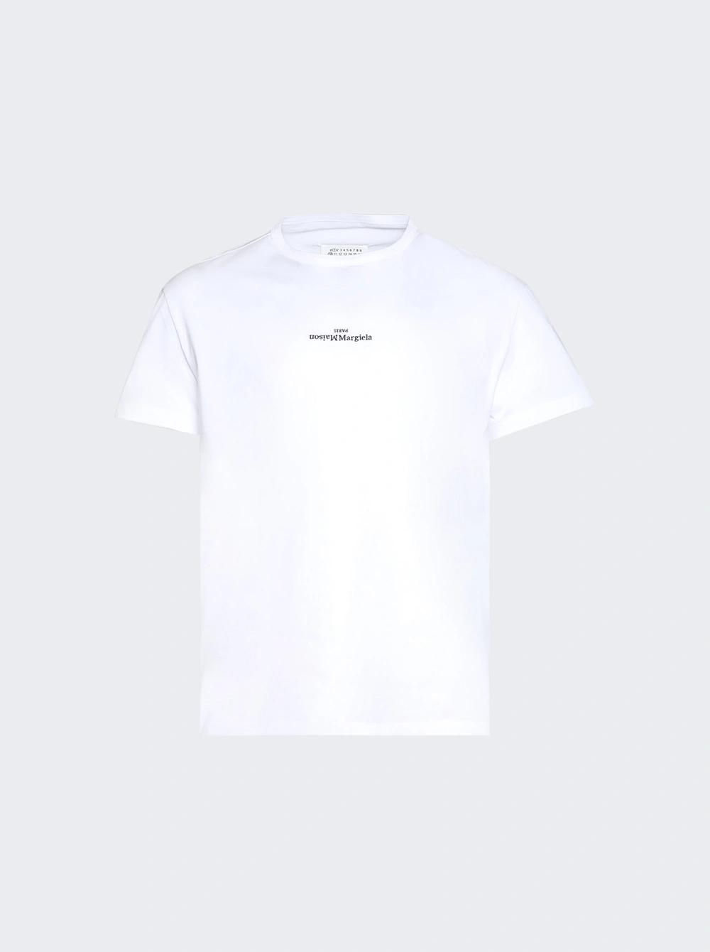 Short Sleeve Tee White And Black Embroidery  | The Webster by MAISON MARGIELA