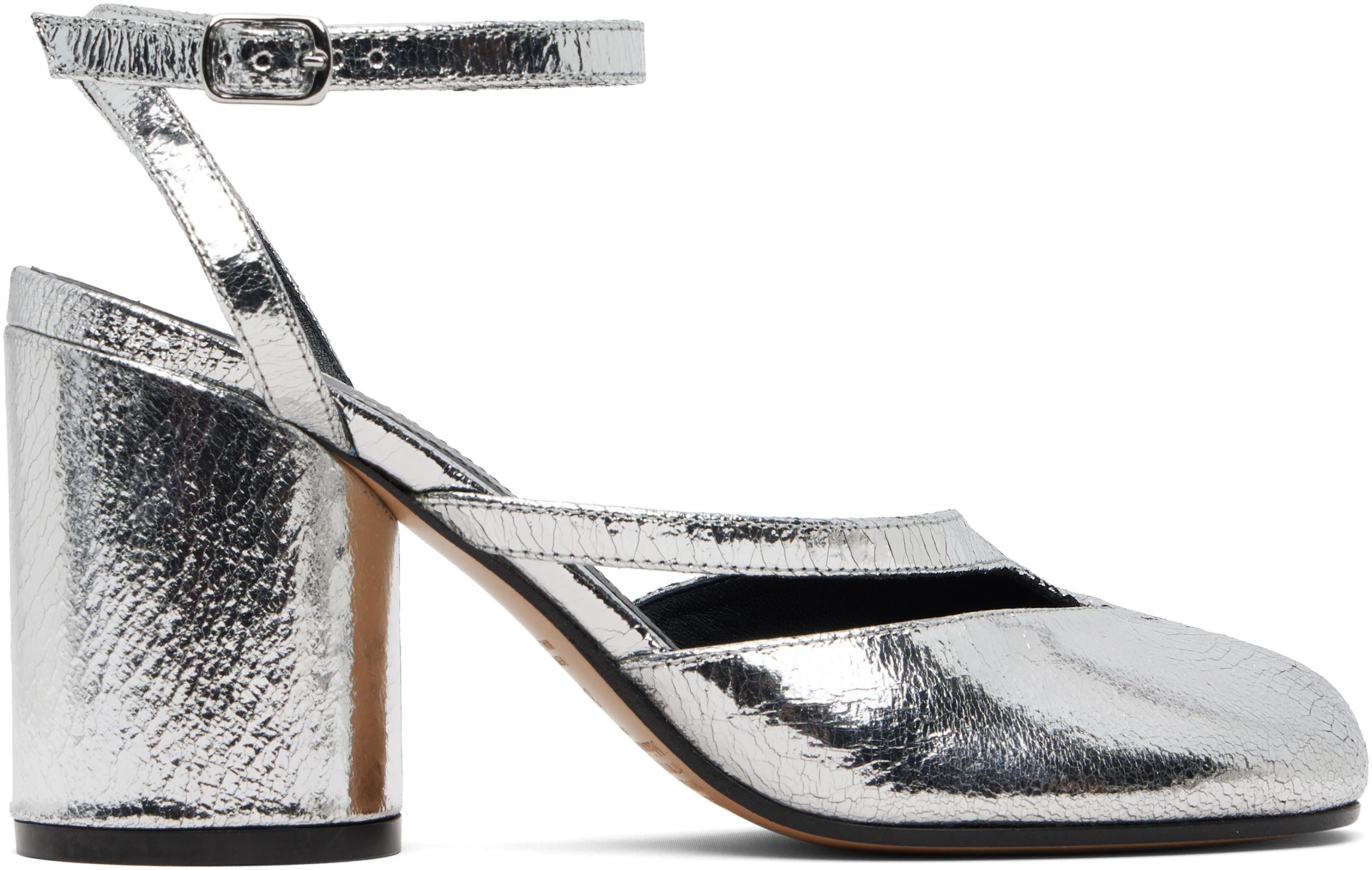 Silver Tabi Pump Heels by MAISON MARGIELA