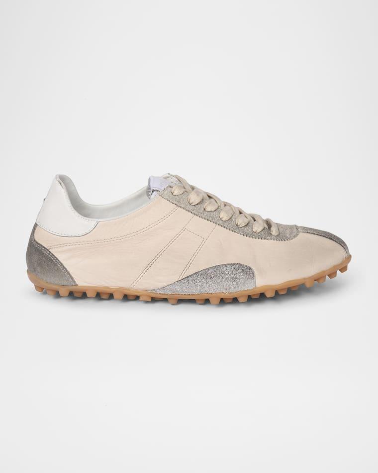 Sprinters Mixed Leather Low-Top Sneakers by MAISON MARGIELA