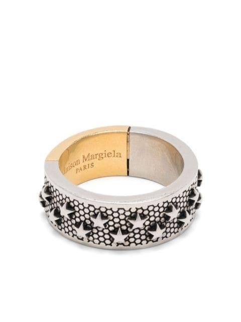 Star-embossed flat-band ring by MAISON MARGIELA