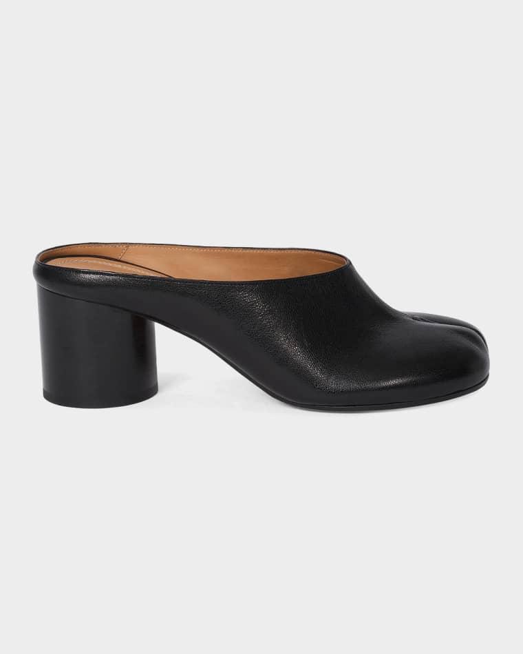 Tabi Leather Split-Toe Mule Pumps by MAISON MARGIELA