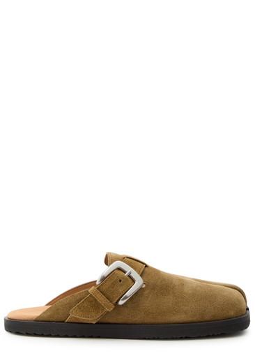 Tabi buckle suede mules by MAISON MARGIELA
