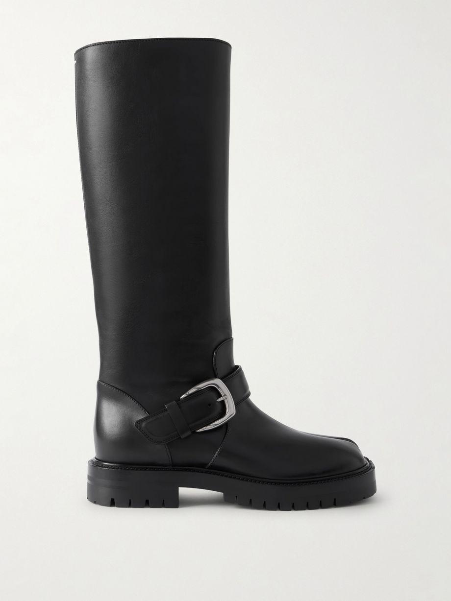 Tabi buckled split-toe leather knee boots by MAISON MARGIELA