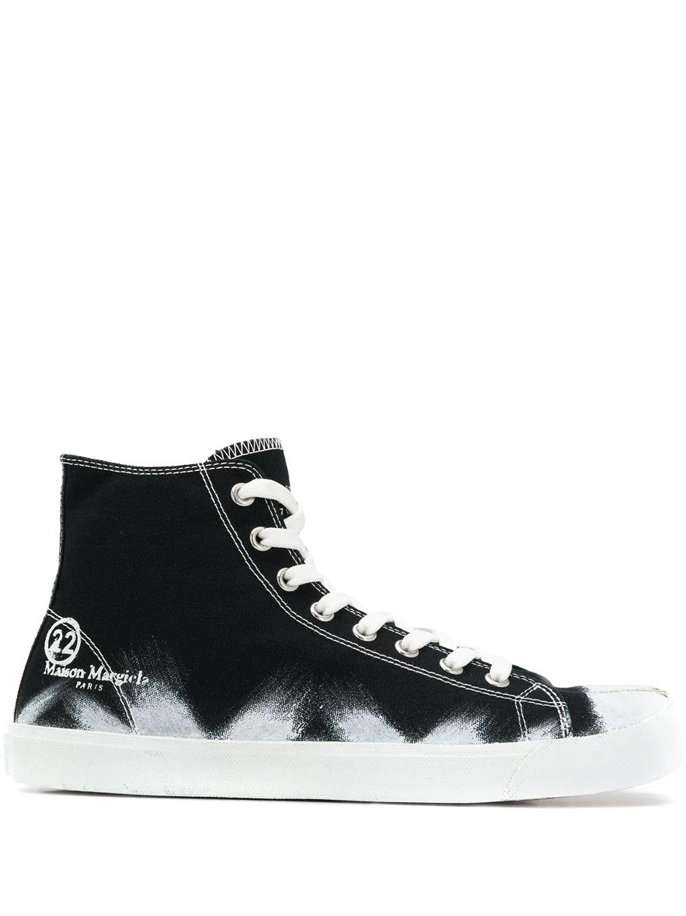 Tabi paint-detail high-top sneakers by MAISON MARGIELA