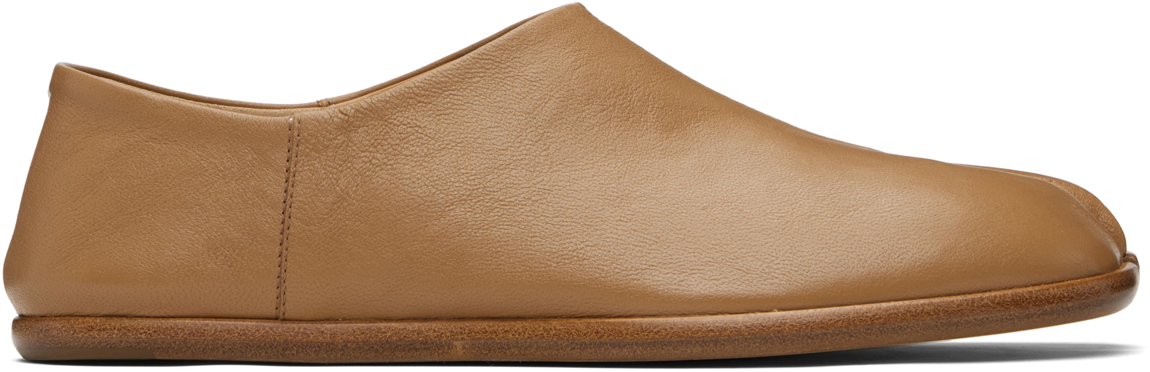 Tan Tabi Babouches Loafers by MAISON MARGIELA
