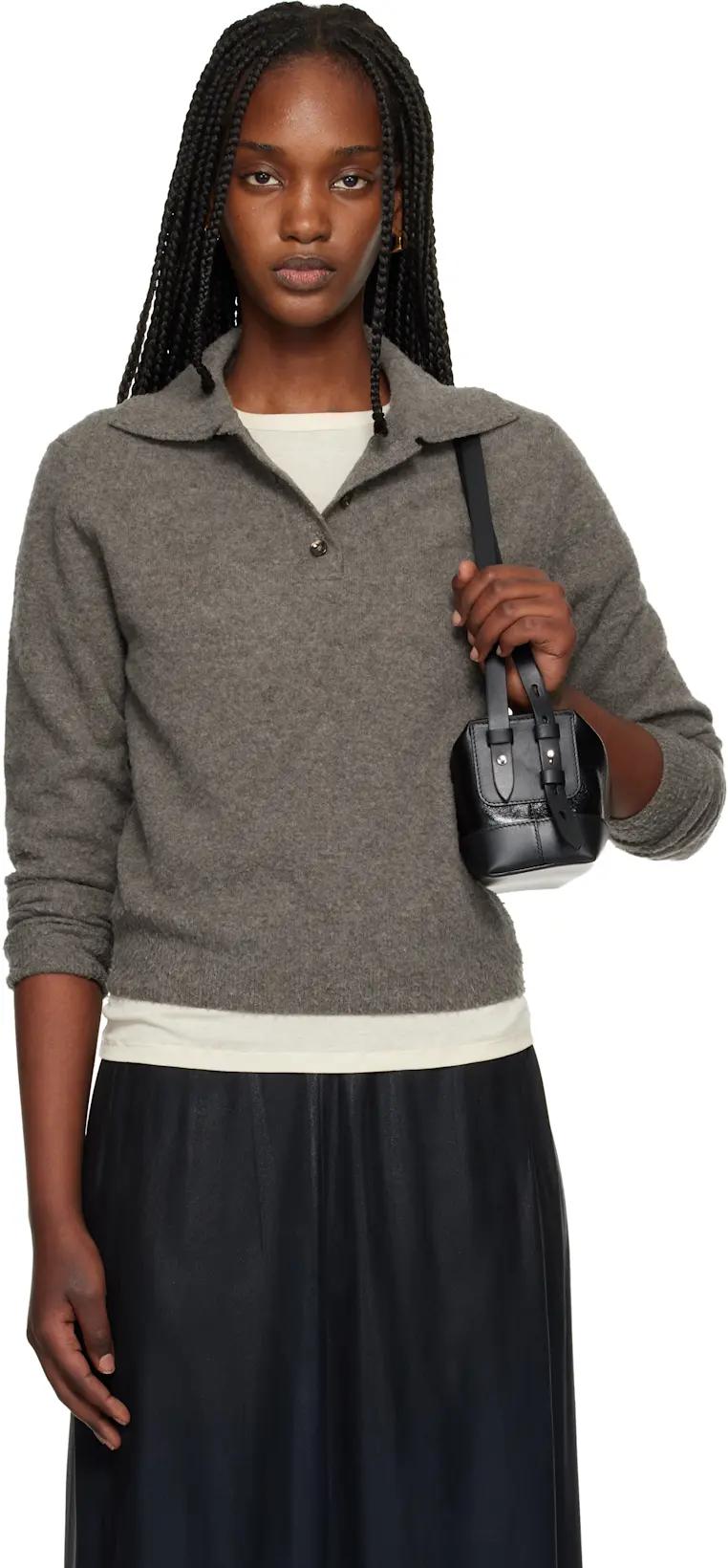 Taupe Brushed Wool Polo by MAISON MARGIELA