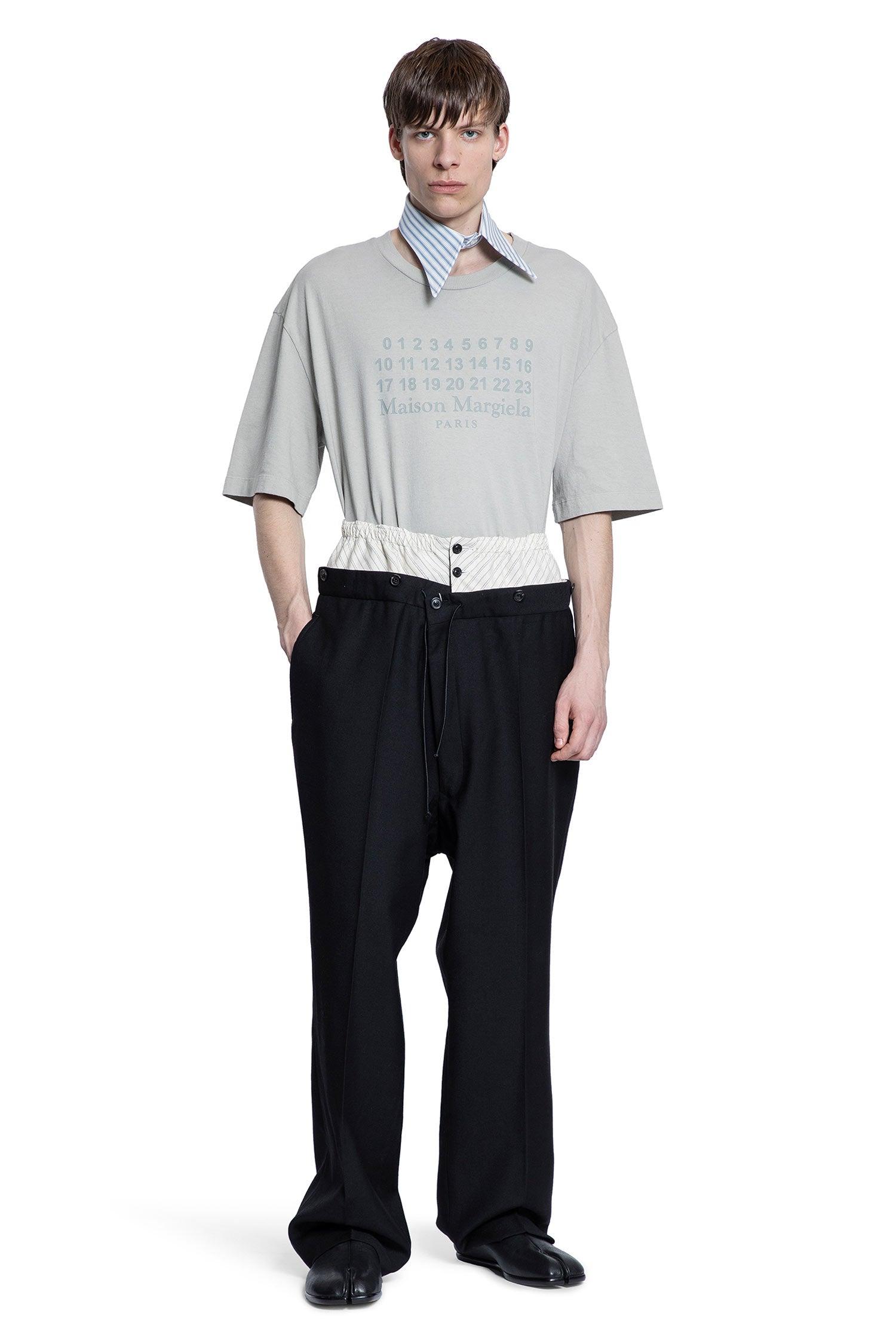 Thin-striped collar in cotton poplin by MAISON MARGIELA Thin-striped collar in cotton poplin by MAISON MARGIELA