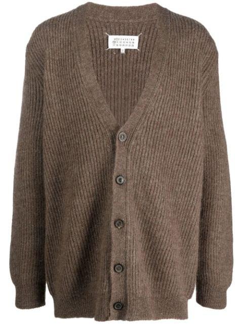 V-neck alpaca-blend cardigan by MAISON MARGIELA