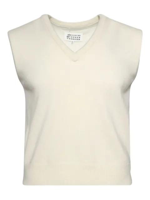 V-neck cropped vest by MAISON MARGIELA