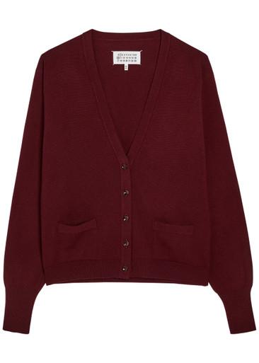 V-neck wool cardigan by MAISON MARGIELA