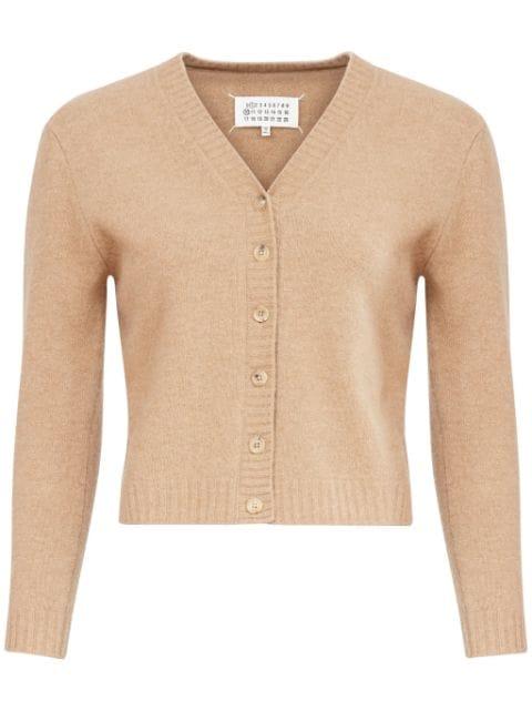 V-neck wool cardigan by MAISON MARGIELA