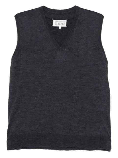 V-neck wool vest by MAISON MARGIELA