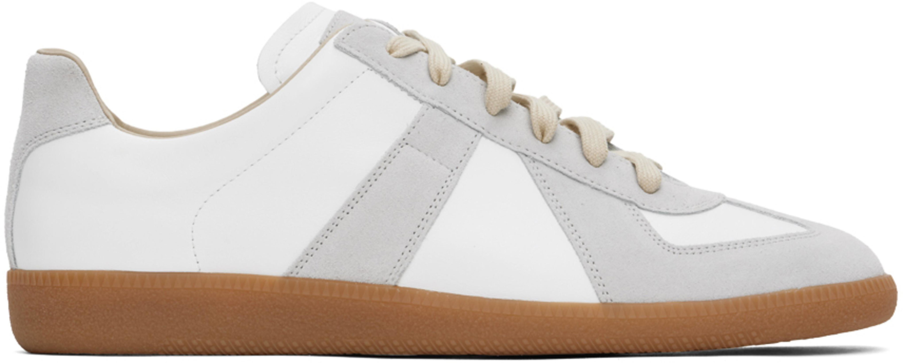 White & Gray Replica Sneakers by MAISON MARGIELA