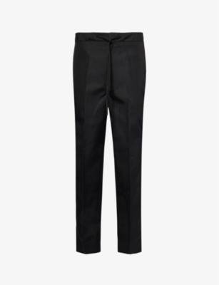 Wide-leg mid-rise twill trousers by MAISON MARGIELA