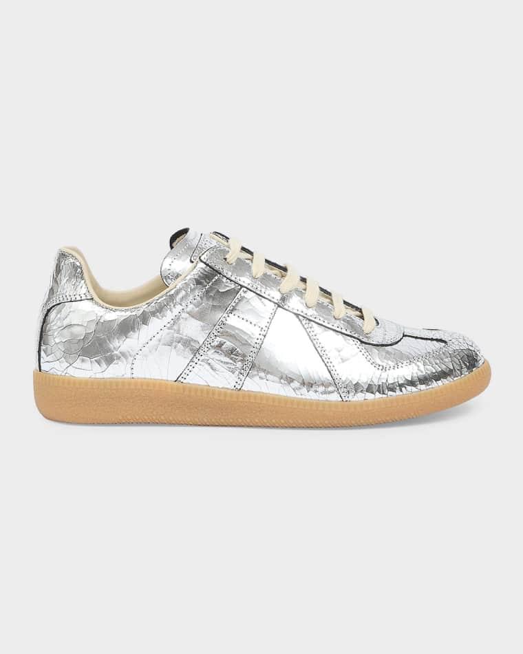 XO Replica Metallic Leather Low-Top Sneakers by MAISON MARGIELA