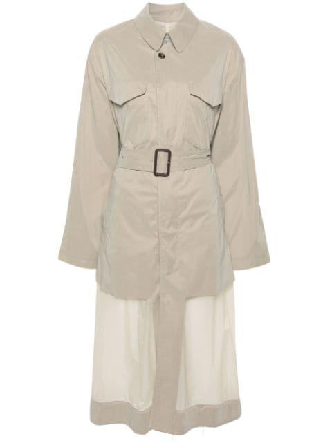 belted panelled trench coat by MAISON MARGIELA