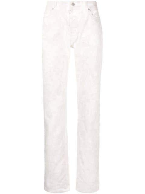 bleached-wash slim-cut jeans by MAISON MARGIELA